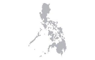 Stylized map of the Philippines made from honeycomb vector