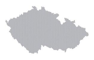 Stylized map of the Czechia made from honeycomb vector