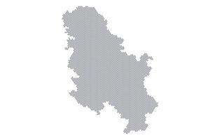 Stylized map of the Serbia made from honeycomb vector