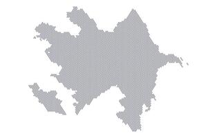 Stylized map of the Azerbaijan made from honeycomb vector