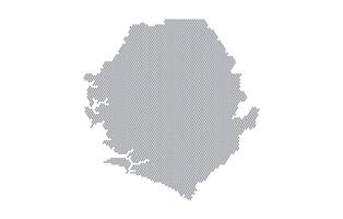 Stylized map of the Sierra Leone made from honeycomb vector