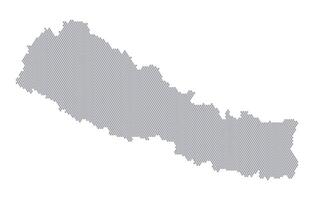 Stylized map of the Nepal made from honeycomb vector