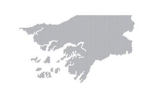 Stylized map of the Guinea-Bissau made from honeycomb vector