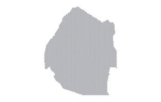 Stylized map of the Eswatini made from honeycomb vector
