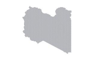 Stylized map of the Libya made from honeycomb vector