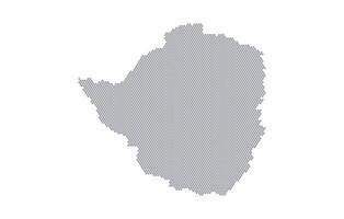 Stylized map of the Zimbabwe made from honeycomb vector