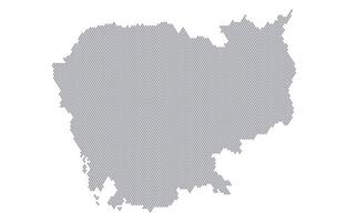 Stylized map of the Cambodia made from honeycomb vector