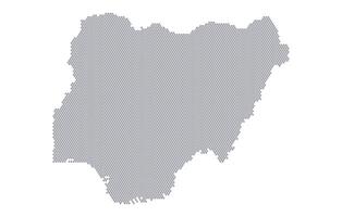 Stylized map of the Nigeria made from honeycomb vector
