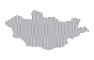 Stylized map of the Mongolia made from honeycomb vector