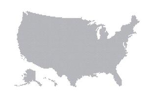 Stylized map of the United States of America made from honeycomb vector