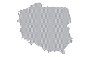 Stylized map of the Poland made from honeycomb vector