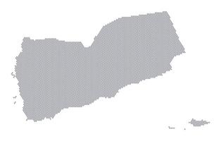 Stylized map of the Yemen made from honeycomb vector