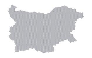 Stylized map of the Bulgaria made from honeycomb vector