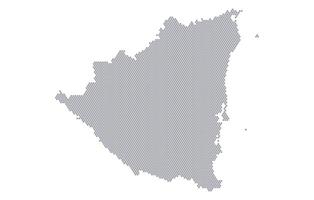 Stylized map of the Nicaragua made from honeycomb vector
