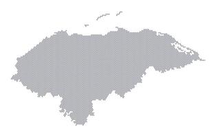 Stylized map of the Honduras made from honeycomb vector