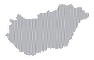 Stylized map of the Hungary made from honeycomb vector