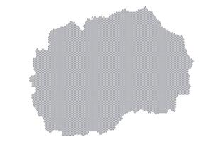 Stylized map of the North Macedonia made from honeycomb vector