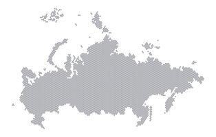 Stylized map of the Russia made from honeycomb vector
