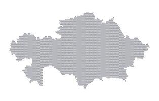 Stylized map of the Kazakhstan made from honeycomb vector