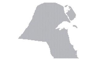 Stylized map of the Kuwait made from honeycomb vector