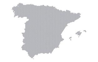 Stylized map of the Spain made from honeycomb vector