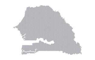 Stylized map of the Senegal made from honeycomb vector