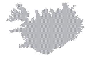 Stylized map of the Iceland made from honeycomb vector
