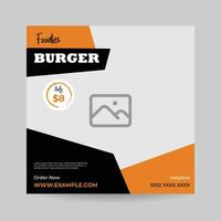 Food social media post template. Set of Editable square banner template design for food post. Suitable for Social Media Post restaurant and culinary. for post, web vector