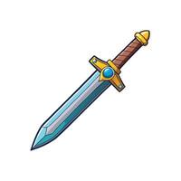 Medieval duel weapon. in cartoon style isolated on white background vector