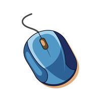 Computer mouse in flat design. Wireless input accessory for computer control. vector