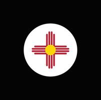New mexico state flag symbol on a black background vector
