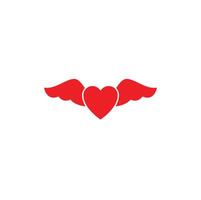 Heart with wings icon illustration. vector