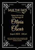 marriage invitation card with text vector