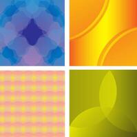 Set of four abstract bright colorful backgrounds vector