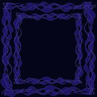 Original blue rectangular frame on a dark background vector