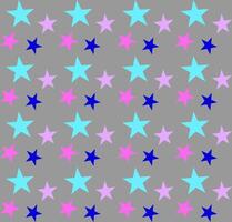 Seamless abstract pattern with multicolored stars on a gray background vector