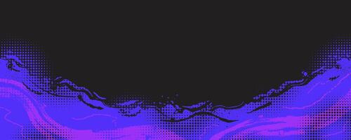 Black and Purple Grunge Background with Halftone Style. Abstract Brush Background for Banner or Poster Design vector