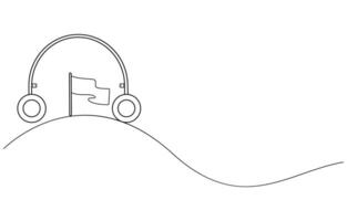 one line drawing Song Contest Europe vector