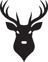 Deer face silhouette image vector