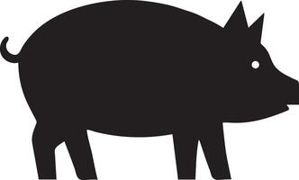 Stylish Pig Silhouette Design for Creative Branding vector