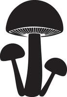 A silhouette image set featuring various mushroom designs, showcasing unique shapes and natural beauty, perfect for botanical, forest, and artistic themes. vector