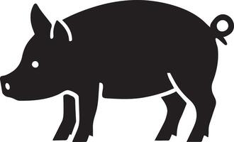 Modern Pig Silhouette Illustration for Rustic Themes vector