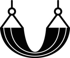 Beach hammock icon. black beach hammock icon for web design isolated on white background. in trendy style vector