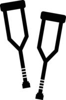 Axillary Crutches icon. Icon related to medical tools. line icon style. black design in trendy style. Simple design editable vector