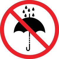 No rain umbrella icon. Flat No rain umbrella pictogram is isolated on a white background. design in trendy style vector