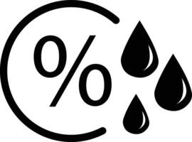 Humidity icon. isolated on white background, Humidity transparent sign , line and outline elements in linear style. black design, circle vector