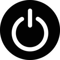 Power button icon on white background. start icon. black design. illustration vector