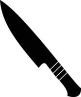 Knife icon. Black silhouette. Front side view. simple flat graphic illustration. Isolated object on a white background. in trendy style vector