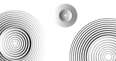 Black and White Abstract Background with Concentric Circles. illustration. vector