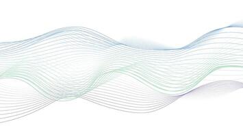 Abstract Flowing Waveform with Blue and Green Gradient Lines vector